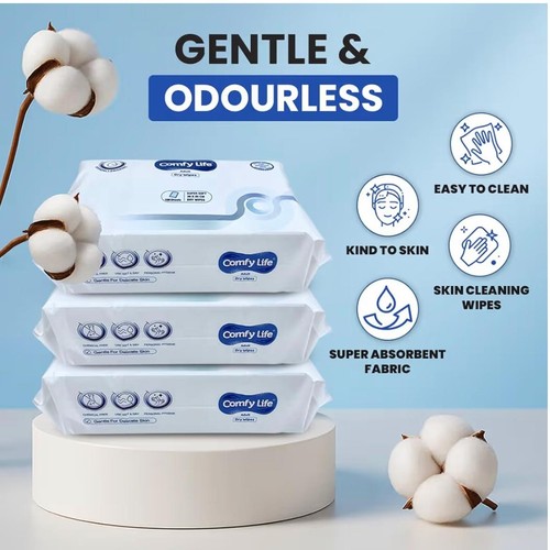 Comfy life adult dry wipes - life,