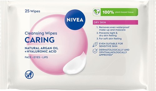 Nivea caring 1 cleansing - caring, 3-in-1