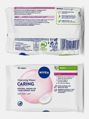 Nivea caring cleansing - nivea, wipes