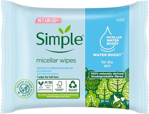 Simple micellar wipes - wipes, 20