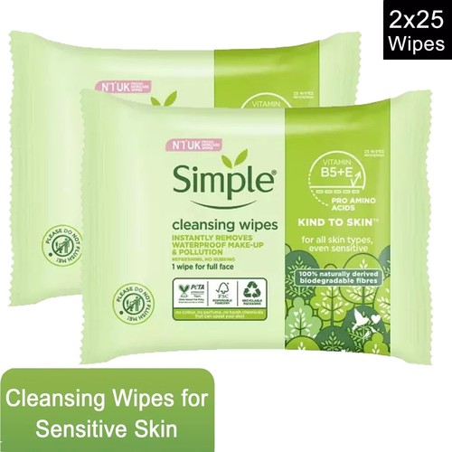 Simple facial cleansing wipes - cleansing,