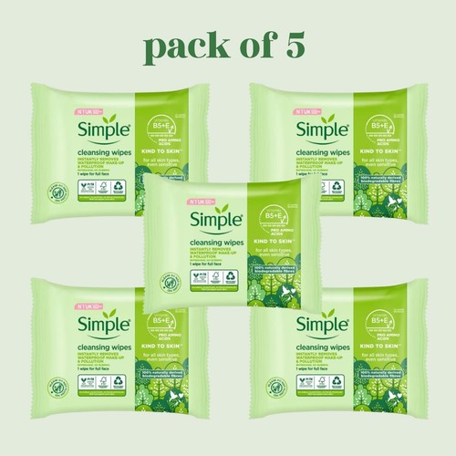 Simple cleansing facial wipes - cleansing,