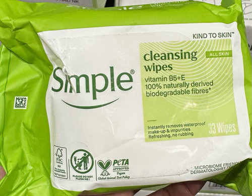 Simple cleansing wipes vitamin - cleansing,
