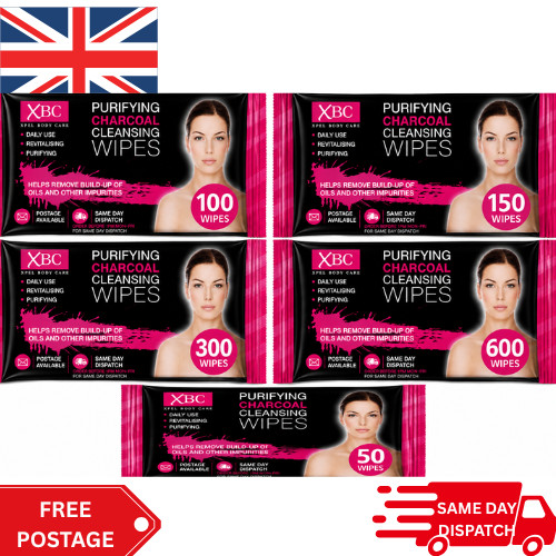 Xbc charcoal cleansing wipes - cleansing,